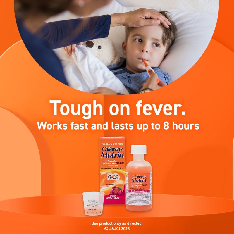 MOTRIN BERRY FLAVORED IBUPROFEN MEDICINE 4 FL. OZ KIDS