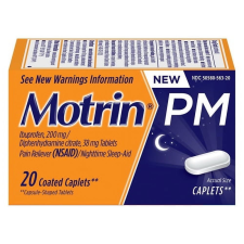 MOTRIN PM IBUPROFEN 200MG PAIN RELIEVER NIGHTTIME SLEEP AID CAPLETS 20
