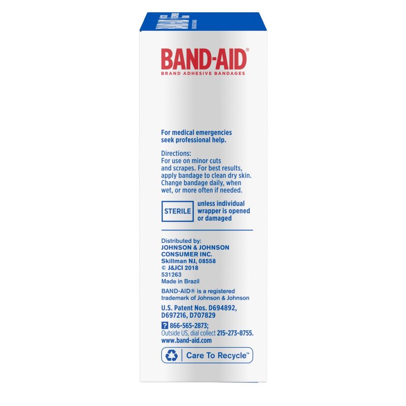 BAND-AID BRAND FLEXIBLE FABRIC ADHESIVE BANDAGES ASSORTED 30 COUNT