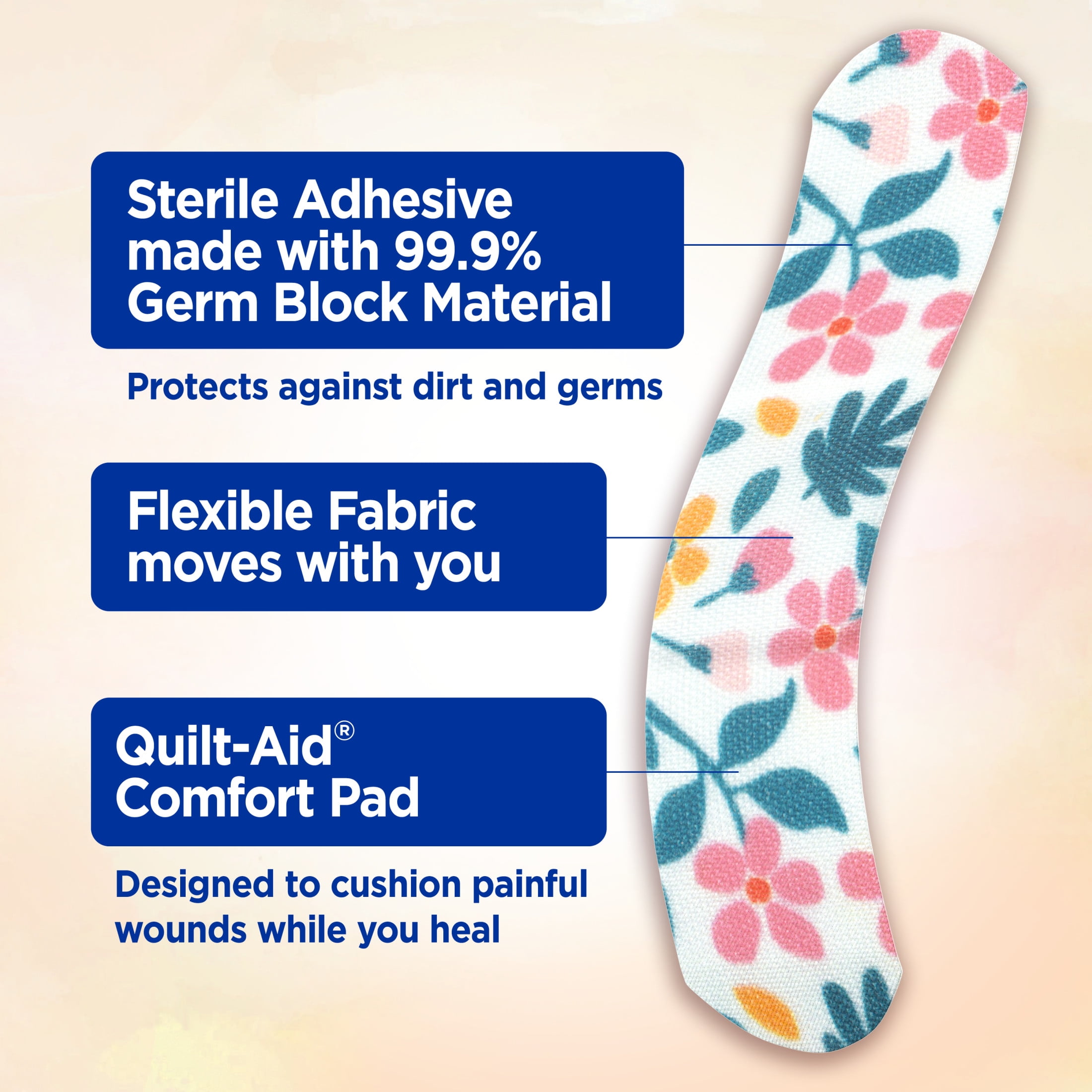BAND-AID BRAND FLEXIBLE FABRIC WILDFLOWER ASSORTED 30 CT