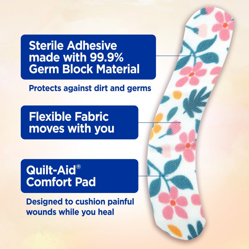 BAND-AID BRAND FLEXIBLE FABRIC WILDFLOWER ASSORTED 30 CT
