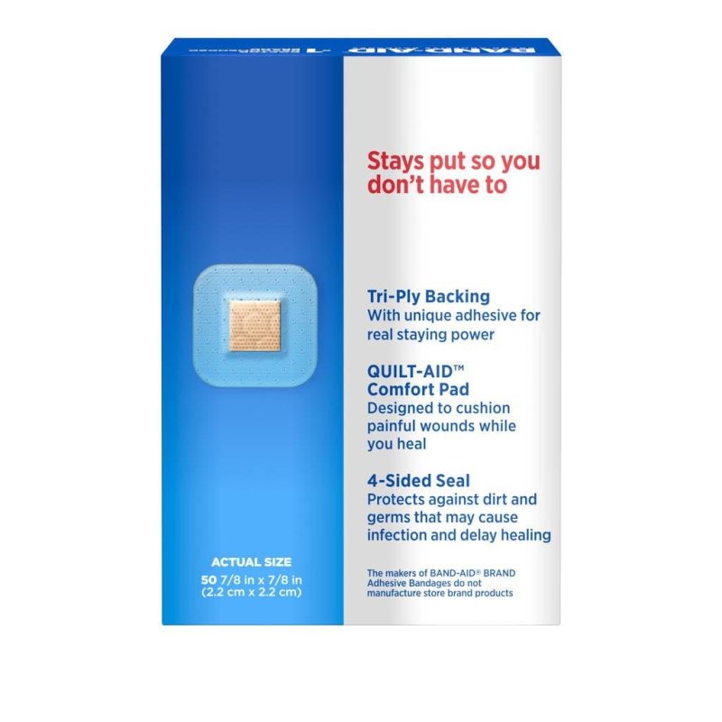 BAND-AID ADHESIVE CLEAR SPOTS BANDAGES 50 COUNT EACH SIZE ALL ONE