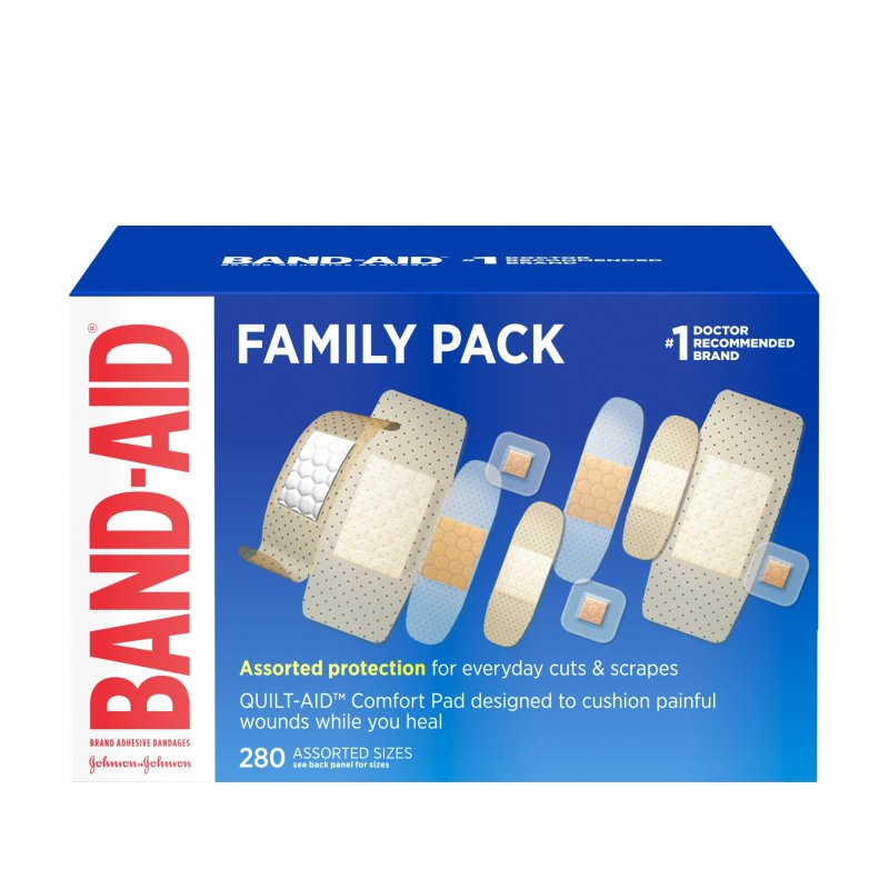 BAND-AID BRAND ADHESIVE STERILE BANDAGE VARIETY PACK ASSORTED 280 CT