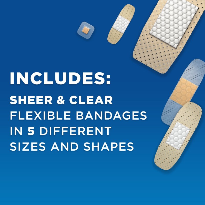 BAND-AID BRAND ADHESIVE STERILE BANDAGE VARIETY PACK ASSORTED 280 CT