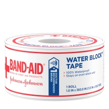 BAND-AID BRAND WATERPROOF ADHESIVE TAPE ROLL 1 IN X 10 YD