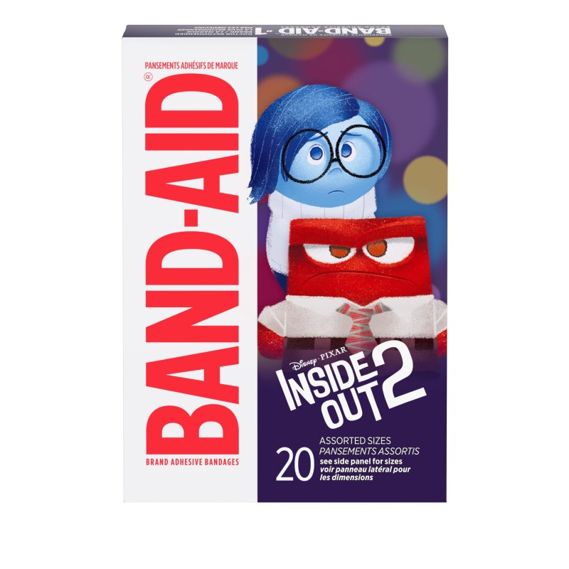 BAND-AID BRAND ADHESIVE BANDAGES PIXAR INSIDE OUT ASSORTED 20 CT