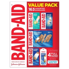 BAND-AID BRAND VARIETY PACK ADHESIVE BANDAGES 163 COUNT