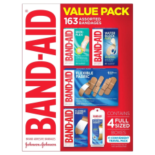 BAND-AID BRAND VARIETY PACK ADHESIVE BANDAGES 163 COUNT