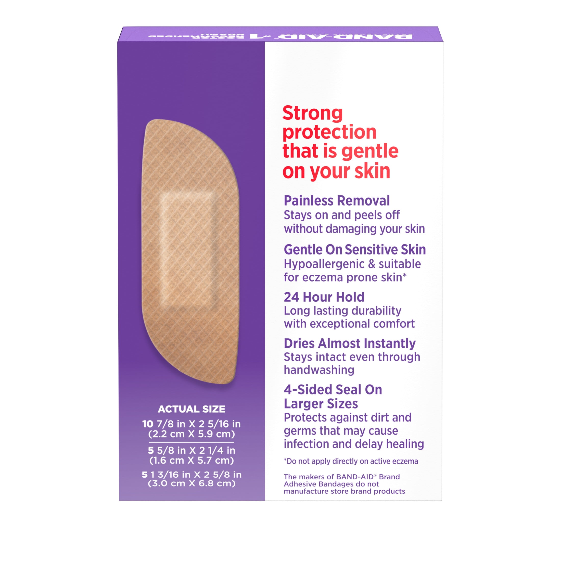 BAND-AID BRAND SENSITIVITY SKIN ADHESIVE BANDAGES ASSORTED 20 CT