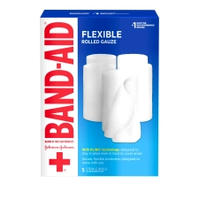 BAND AID BRAND FLEXIBLE ROLLED MEDICAL GAUZE 4IN X 2.1YD 5 CT KIT