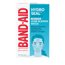 BAND AID BRAND HYDRO SEAL NON MEDICATED ACNE FACE PATCHES 7 PATCHES FOR CLEAR SKIN