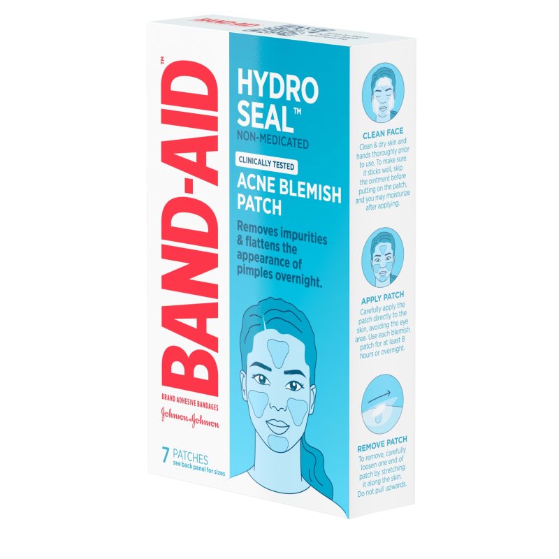 BAND AID BRAND HYDRO SEAL NON MEDICATED ACNE FACE PATCHES 7 PATCHES FOR CLEAR SKIN