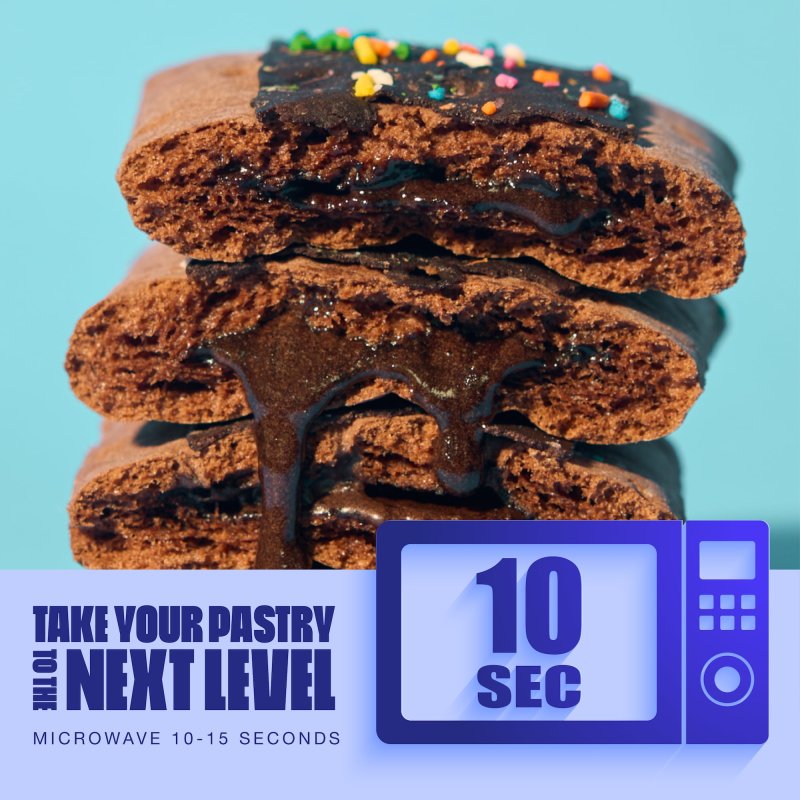 LEGENDARY FOODS PROTEIN PASTRY CHOCOLATE CAKE 4 PACK PROTEIN SNACK GLUTEN-FREE KETO FRIENDLY
