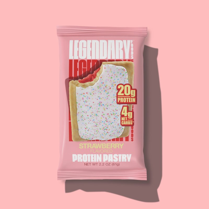 LEGENDARY FOODS PROTEIN PASTRY STRAWBERRY 4 PACK PROTEIN SNACK