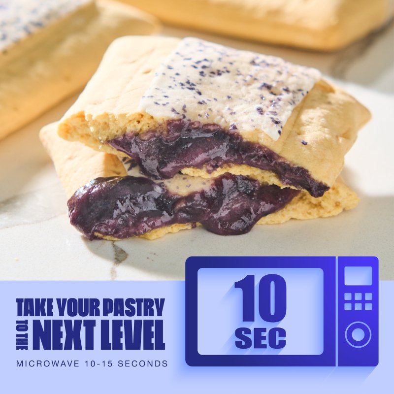 LEGENDARY FOODS BLUEBERRY PROTEIN PASTRY 4 PACK - GLUTEN-FREE KETO SNACK