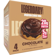 LEGENDARY FOODS PROTEIN SWEET ROLL CHOCOLATE 4 PACK PROTEIN SNACK