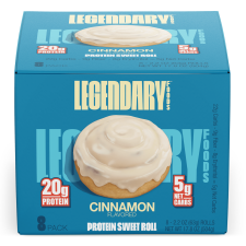LEGENDARY FOODS CINNAMON PROTEIN SWEET ROLL LOW CARB SNACK PACK TO GO 8 COUNT