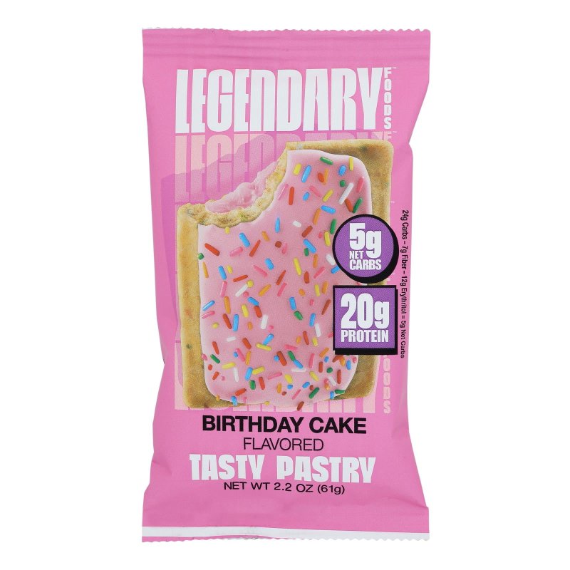 LEGENDARY FOODS TSTR PASTRY BIRTHDAY CAKE CASE OF 10 2.2 OZ