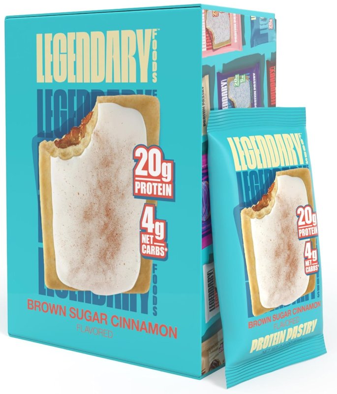 LEGENDARY CINNAMON PROTEIN PASTY LOW CARB SNACK PACK TO GO 8 CT