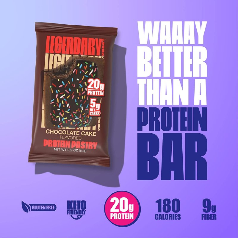 LEGENDARY FOOD CHOCOLATE PROTEIN PASTRY LOW CARB SNACK PACK TO GO 8 COUNT