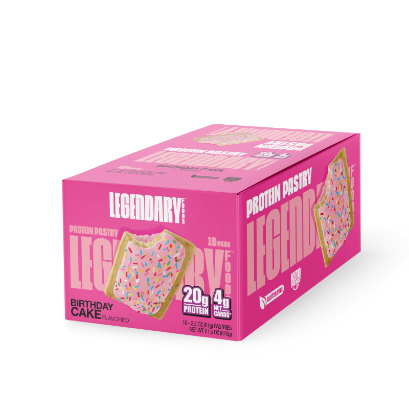 LEGENDARY BIRTHDAY CAKE PROTEIN PASTRY LOW CARB SNACK PACK TO GO 10 COUNT