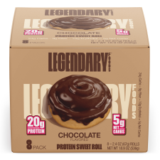 LEGENDARY FOODS CHOCOLATE SWEET ROLL LOW CARB SNACK PACK 8 COUNT
