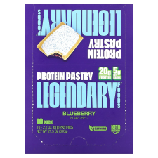 LEGENDARY FOODS PROTEIN PASTRY BLUEBERRY 10 PACK 2.2 OZ PACK OF 2