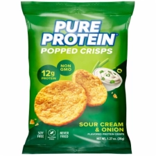 PURE PROTEIN SOUR CREAM AND ONION POPPED CRISPS 2X
