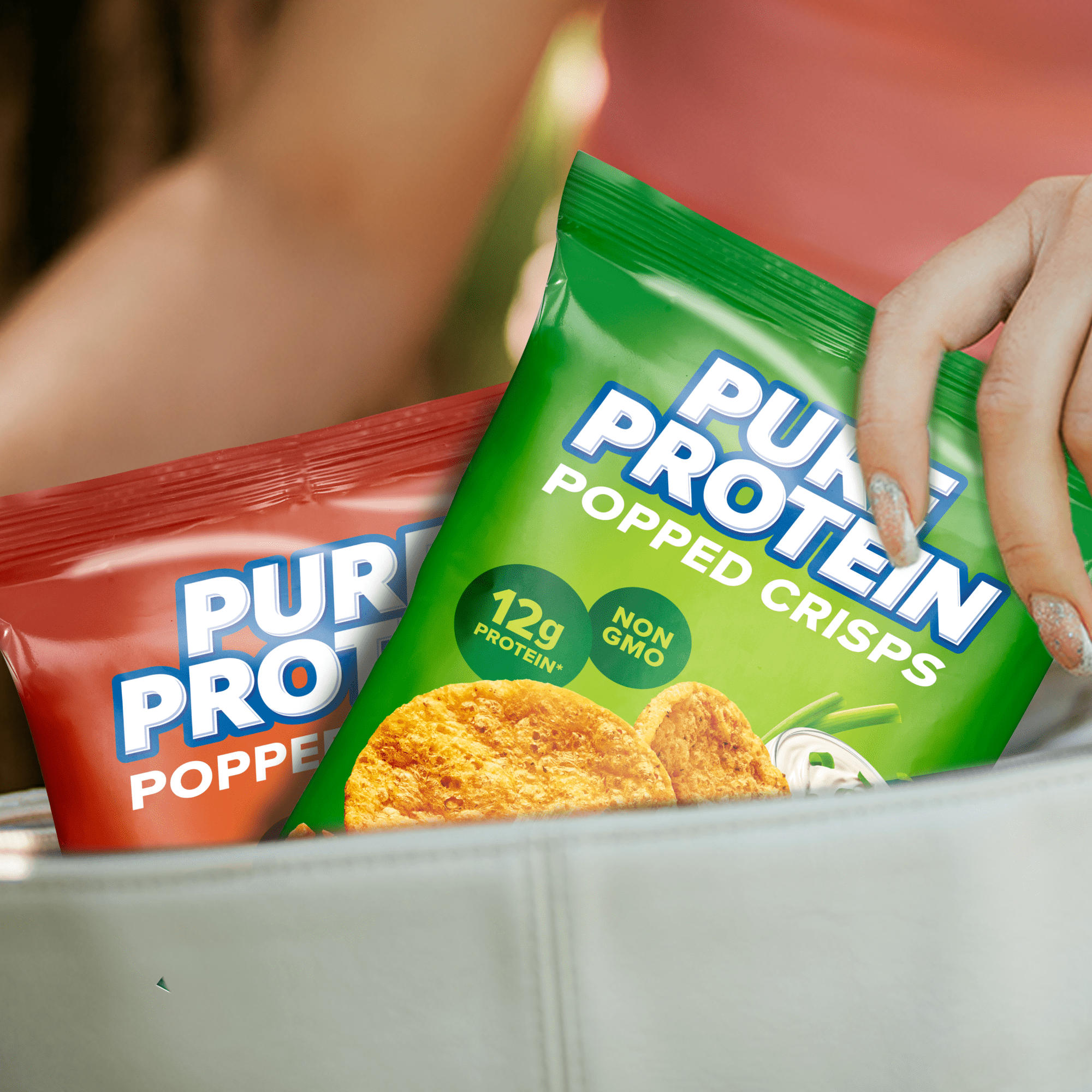 PURE PROTEIN SOUR CREAM ONION POPPED CRISPS CHIPS 8 COUNT