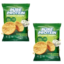 PURE PROTEIN POPPED CRISPS SOUR CREAM AND ONION 2 PACK