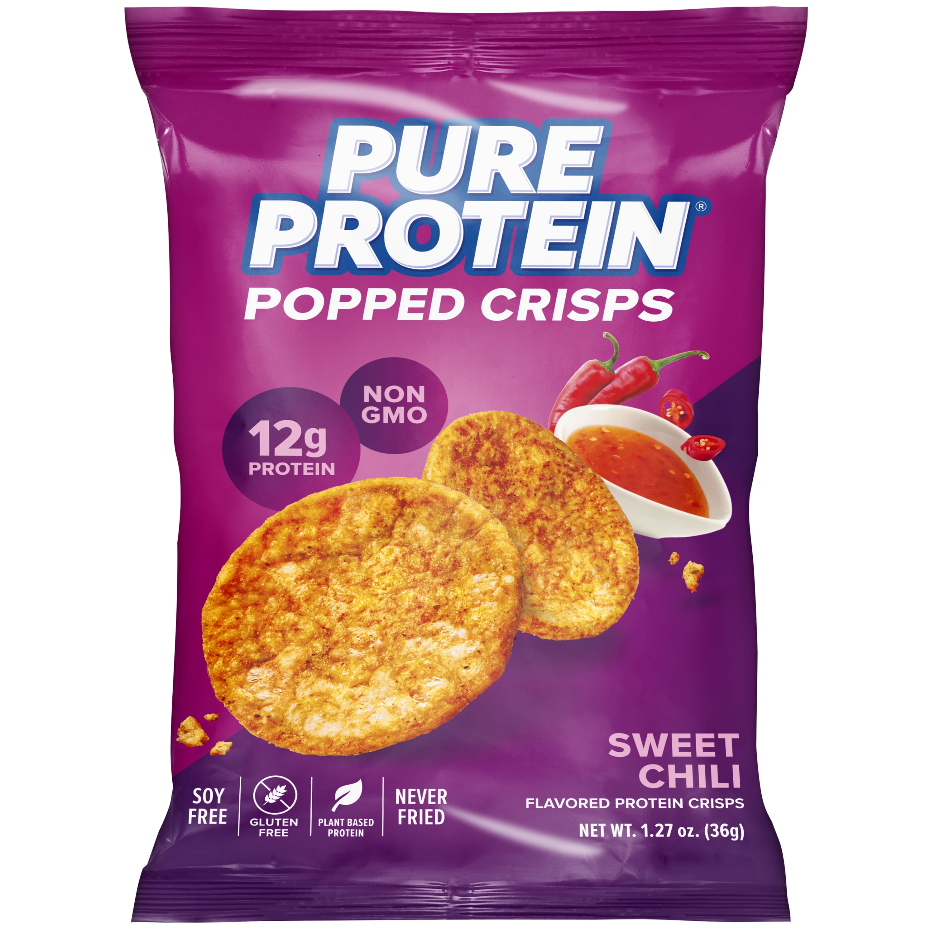 PURE PROTEIN POPPED CRISPS SWEET CHILI FLAVOR 1 PACK