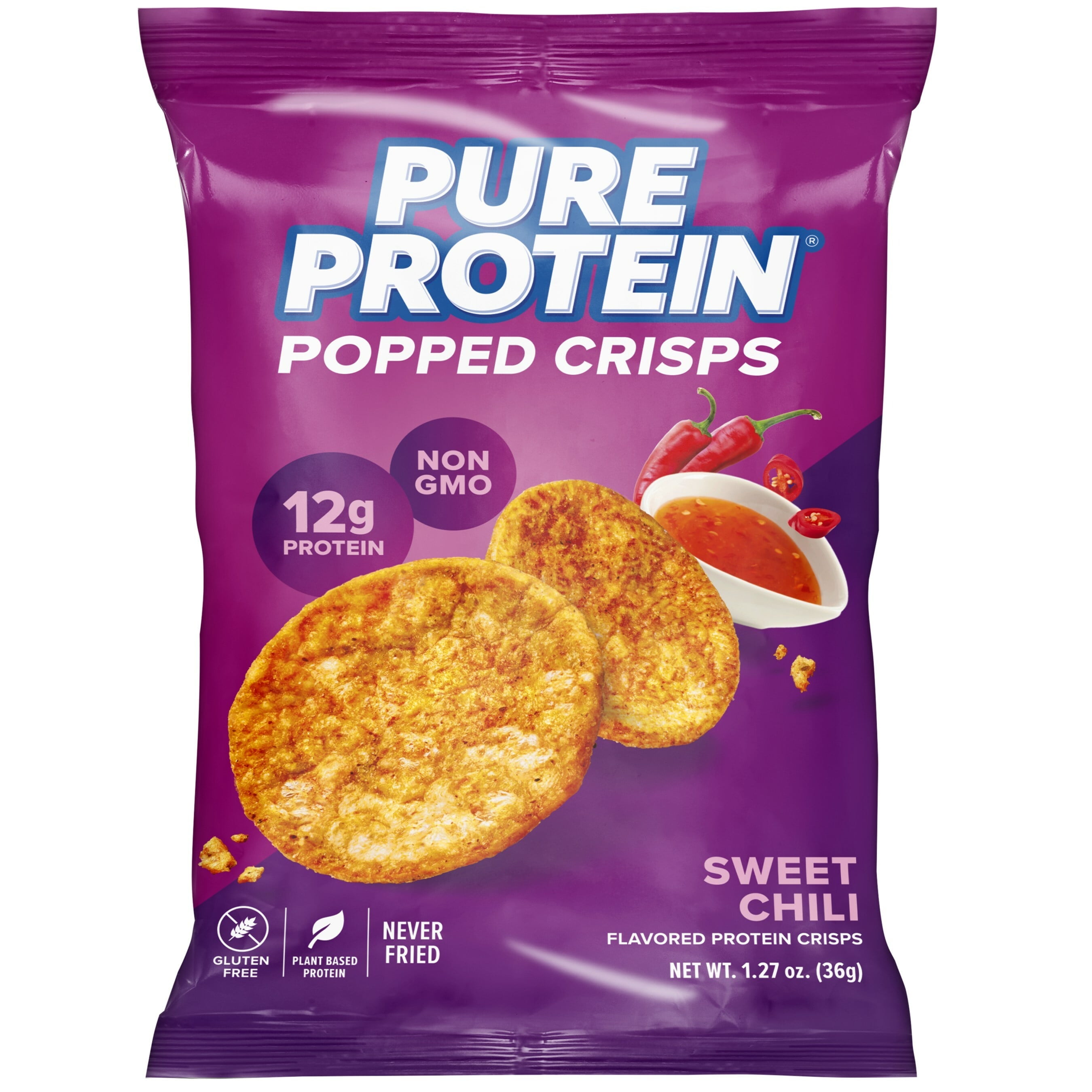 PURE PROTEIN POPPED CRISPS SWEET CHILI 2 PACK