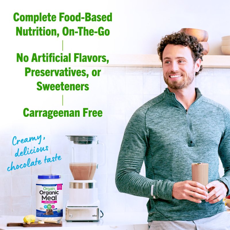 ORGAIN ORGANIC VEGAN MEAL REPLACEMENT POWDER 20G PLANT BASED PROTEIN CHOCOLATE 2.01LB