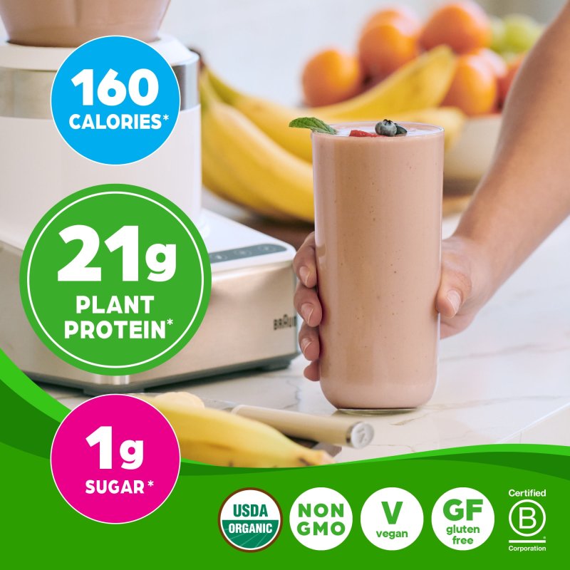 ORGAIN ORGANIC VEGAN PROTEIN SHAKE POWDER CHOCOLATE 2.02LB WITH 50 SUPERFOODS - PLANT BASED AMPLE NUTRITION