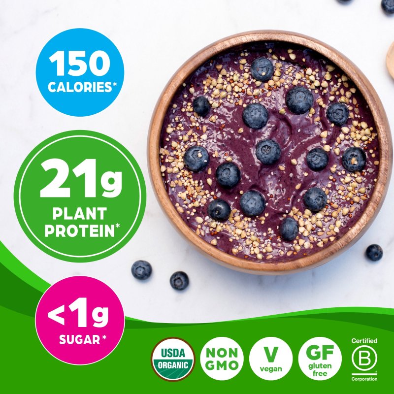 ORGAIN ORGANIC VEGAN PROTEIN POWDER VANILLA BEAN 2.03LB PLANT BASED SHAKE DRINK - 21G PROTEIN