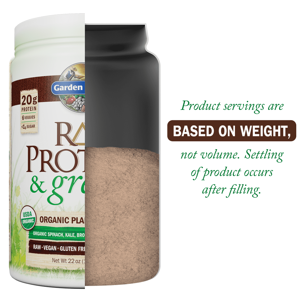 GARDEN OF LIFE RAW PROTEIN GREENS CHOCOLATE 20G PROTEIN 1.4LB 22.0OZ