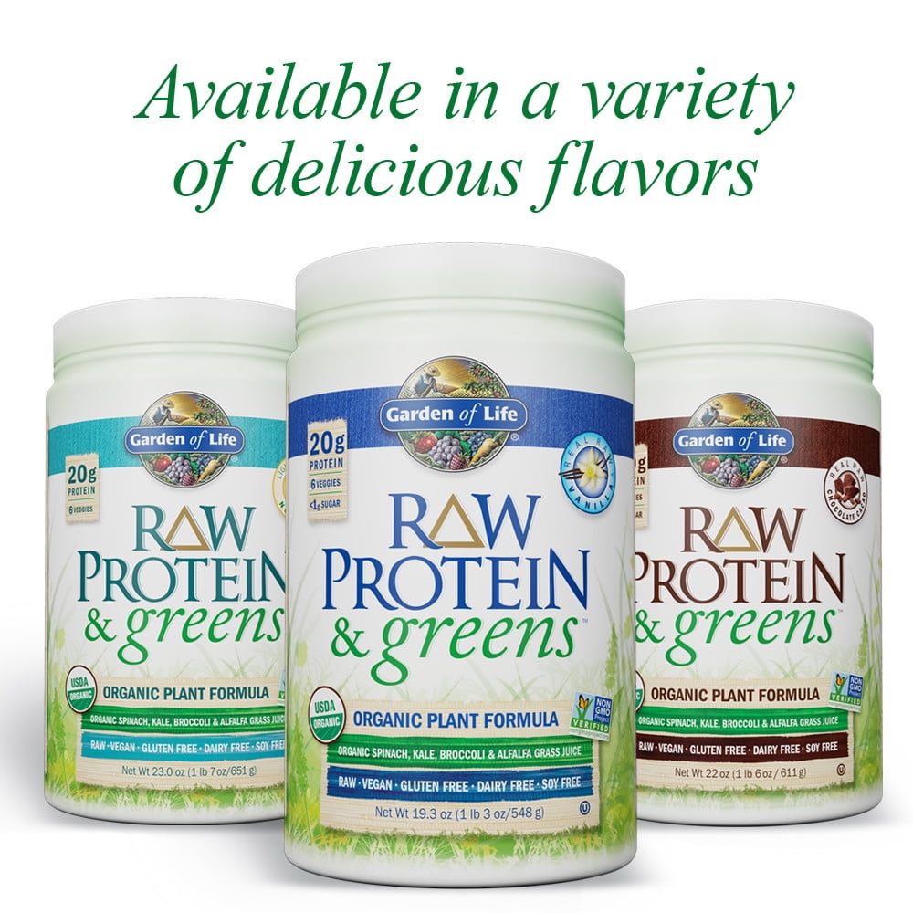 GARDEN OF LIFE RAW PROTEIN GREENS CHOCOLATE 20G PROTEIN 1.4LB 22.0OZ