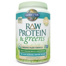 GARDEN OF LIFE RAW PROTEIN GREENS POWDER LIGHTLY SWEET 20G PROTEIN 1.4LB 23.0OZ"