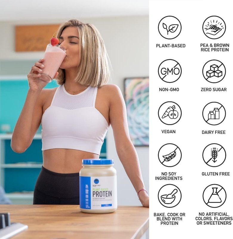ISOPURE PLANT BASED PEA & BROWN RICE PROTEIN POWDER CHOCOLATE 1.37 LBS