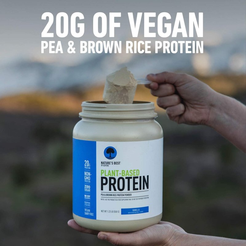 ISOPURE PLANT BASED PEA & BROWN RICE PROTEIN POWDER CHOCOLATE 1.37 LBS