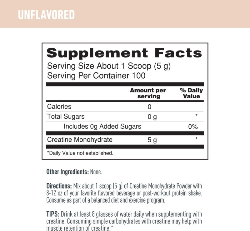 ISOPURE CREATINE MONOHYDRATE UNFLAVORED 1.1 LB FOR ENHANCED PERFORMANCE AND MUSCLE GROWTH