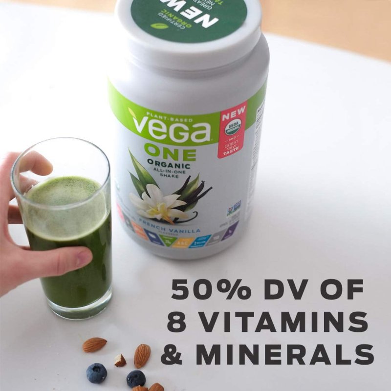VEGA ONE ORGANIC CHOCOLATE PLANT PROTEIN POWDER - 13.2 OZ