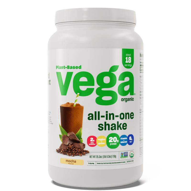 VEGA ONE ORGANIC ALL IN ONE PLANT PROTEIN POWDER MOCHA 20G PROTEIN 1.6LB 25.3OZ