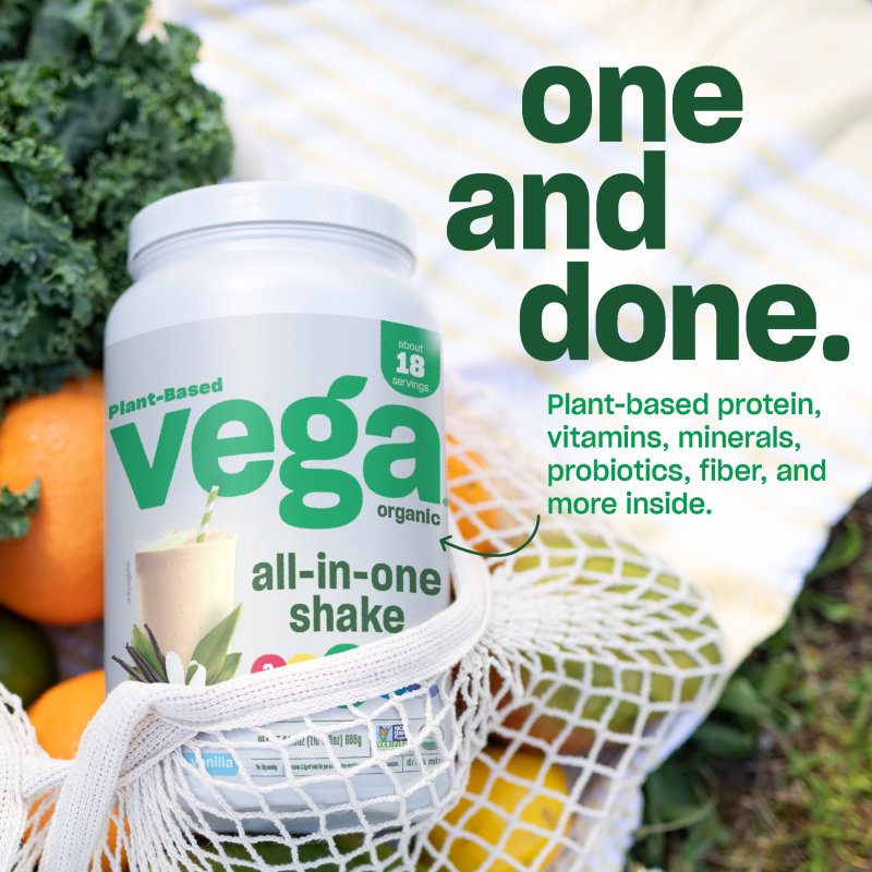 VEGA ONE ORGANIC ALL IN ONE PLANT PROTEIN POWDER MOCHA 20G PROTEIN 1.6LB 25.3OZ