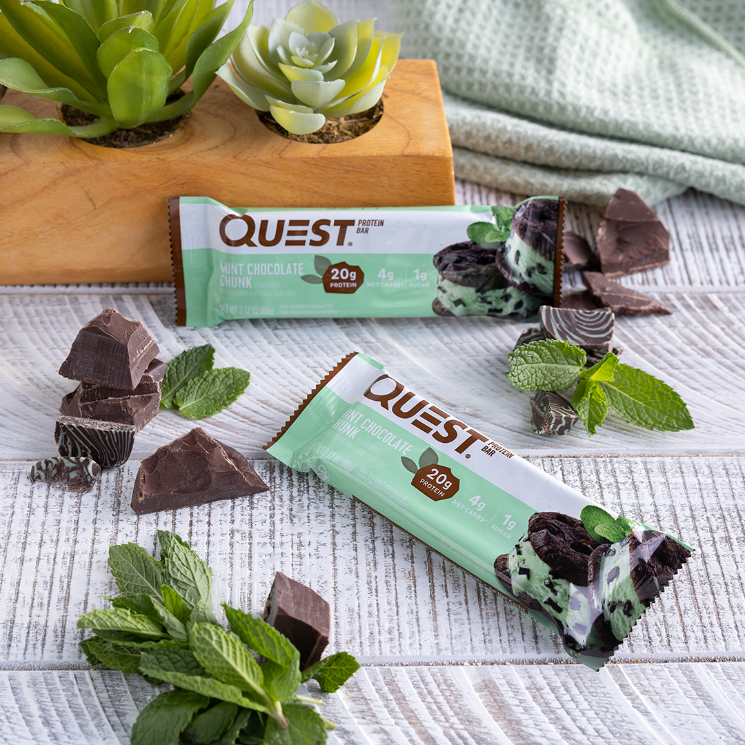 QUEST MINT CHOCOLATE CHUNK PROTEIN BAR 20G PROTEIN 1 CT