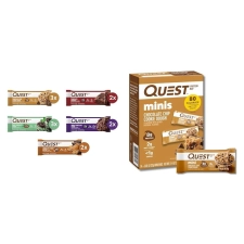 QUEST CHOCOLATE LOVERS PROTEIN BAR VARIETY PACK MINI COOKIE DOUGH HIGH GLUTEN FREE 12 + 14 COUNT PACKAGING VARIES