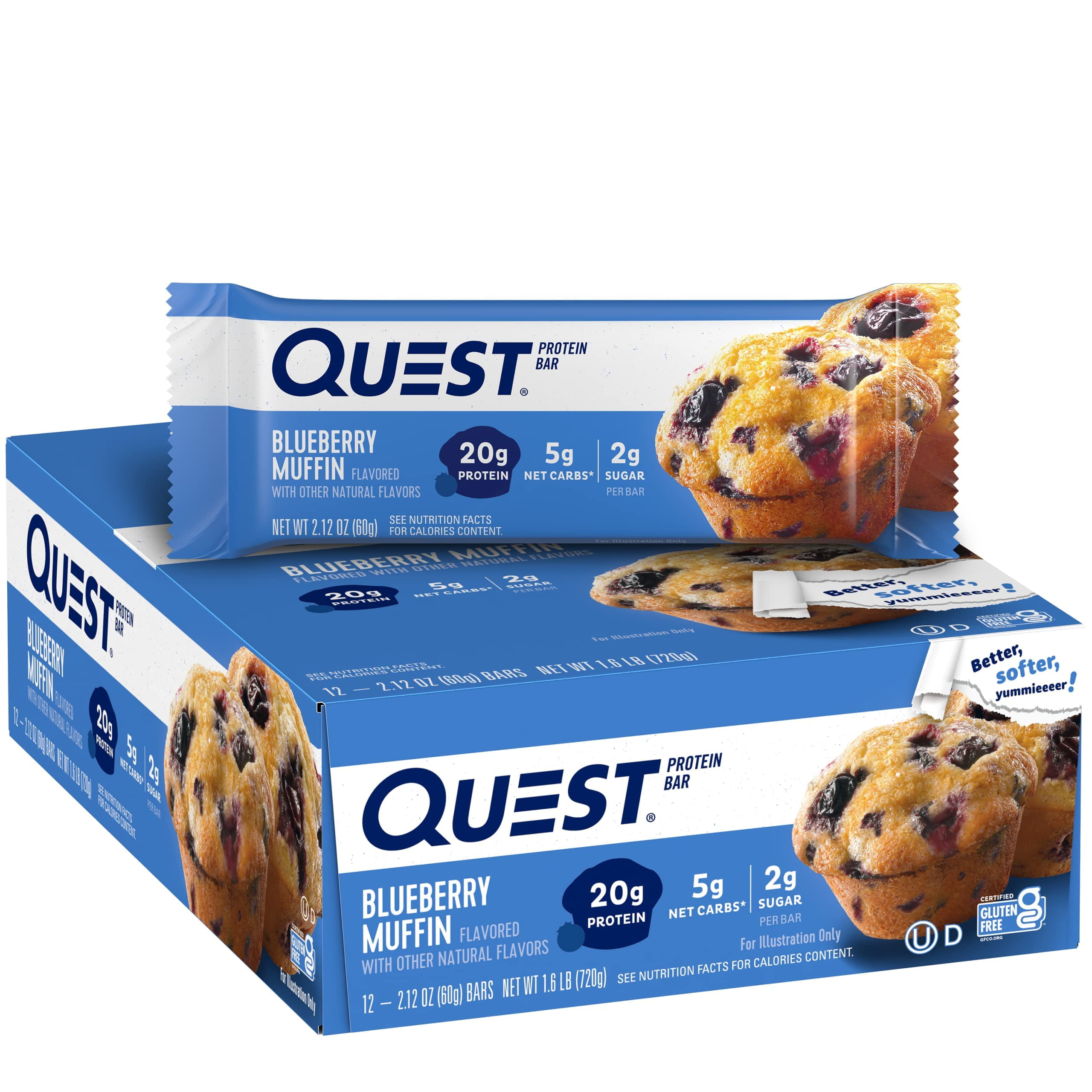 QUEST BLUEBERRY MUFFIN PROTEIN BARS HIGH PROTEIN LOW CARB GLUTEN FREE 12 COUNT AND CHOCOLATEY PEANUT COATED CANDIES 1G SUGAR 10G PROTEIN 4G NET CARBS KETO FRIENDLY 12 COUNT