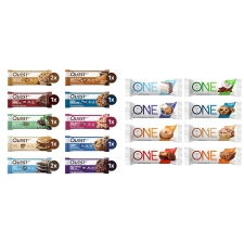 "QUEST & ONE PROTEIN BARS VARIETY PACK, 12 QUEST BARS & 8 ONE BARS, GLUTEN-FREE HIGH PROTEIN, PACKAGING MAY VARY"
