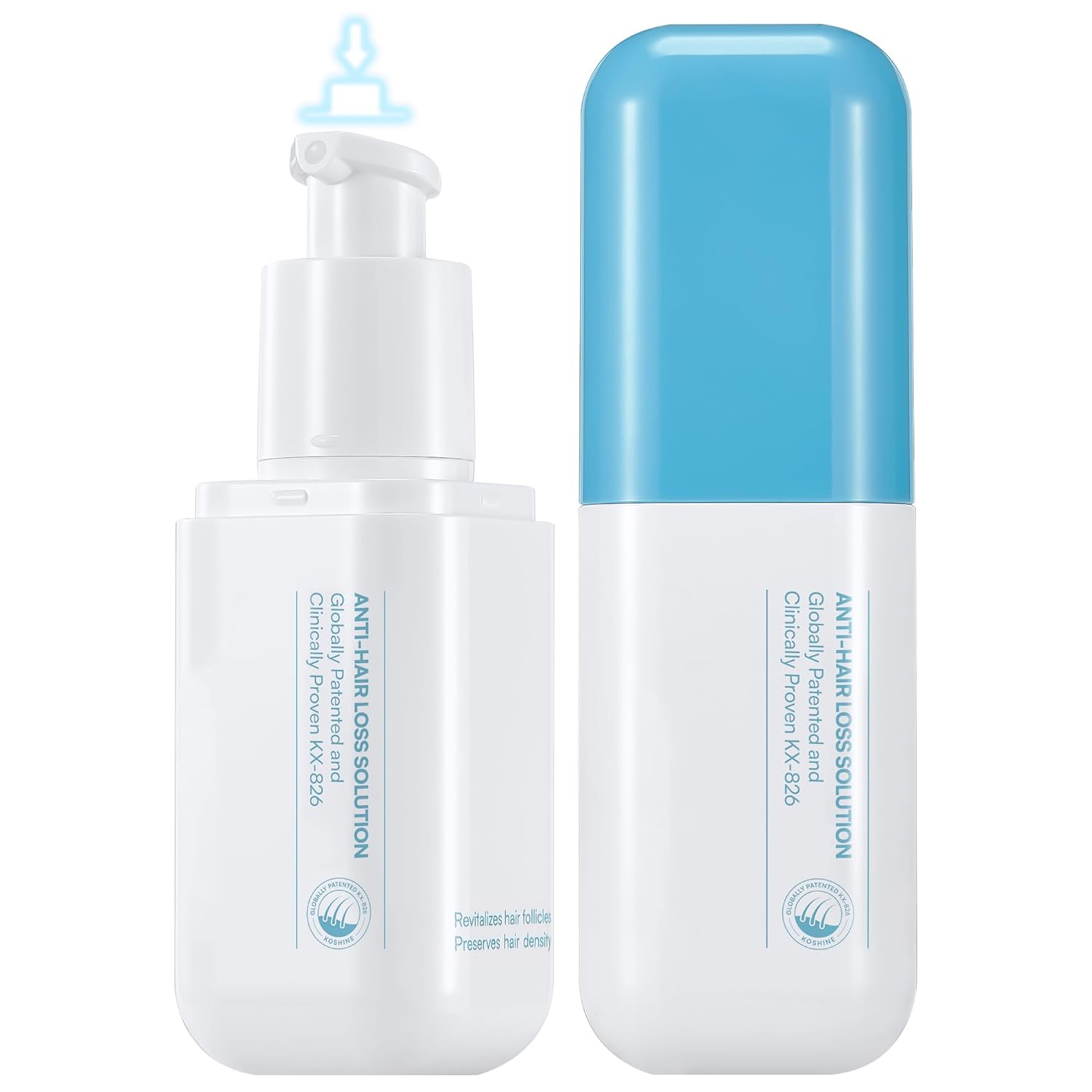 DHT BLOCKER HAIR REGROWTH TREATMENT WITH KX-826 FOR MEN AND WOMEN - STRENGTHEN HAIR & RESTORE SCALP HEALTH - 1 MONTH SUPPLY - 60 ML