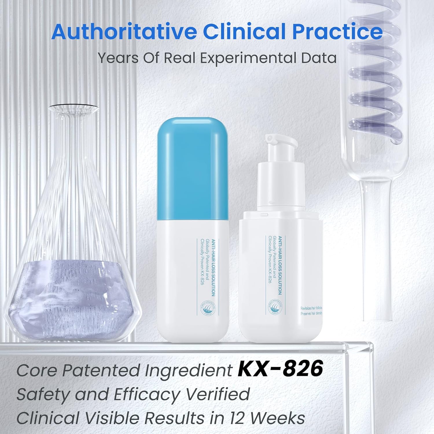 DHT BLOCKER HAIR REGROWTH TREATMENT WITH KX-826 FOR MEN AND WOMEN - STRENGTHEN HAIR & RESTORE SCALP HEALTH - 1 MONTH SUPPLY - 60 ML